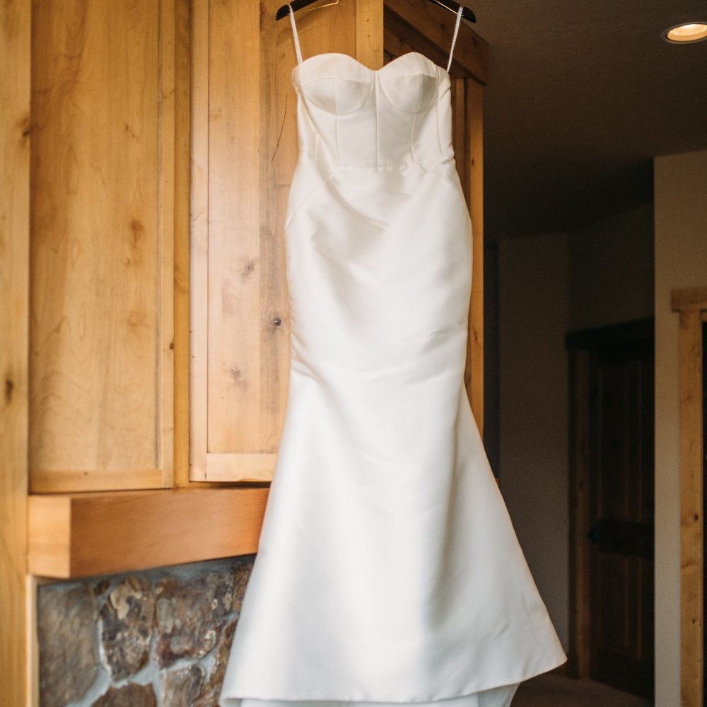 Gorgeous Anne Barge Silk Wedding Gown